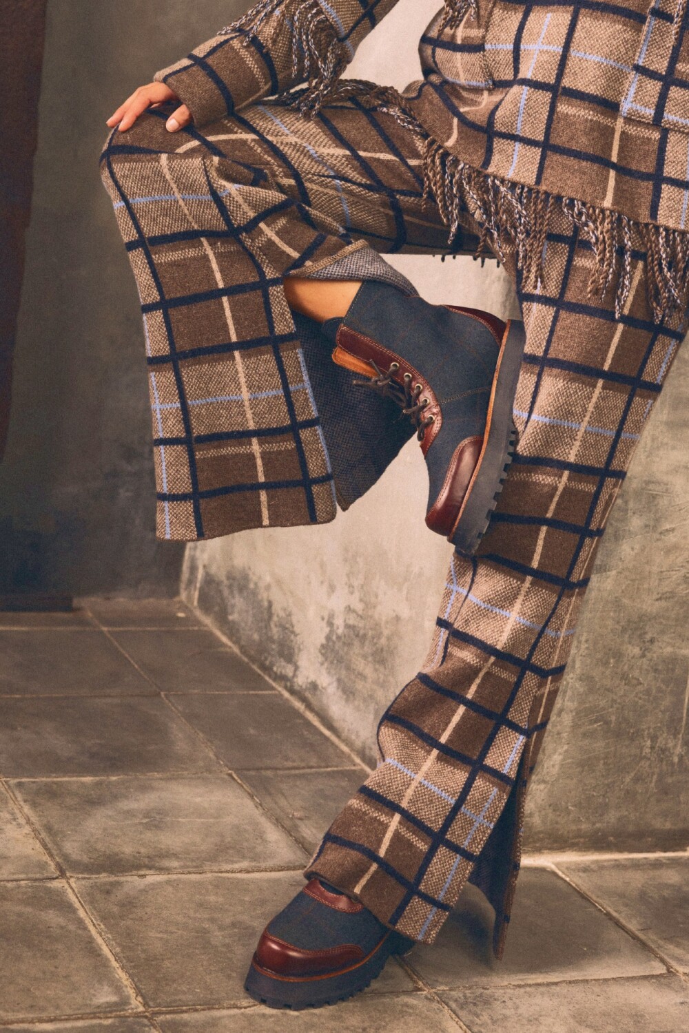 Tweed Boots Azul
