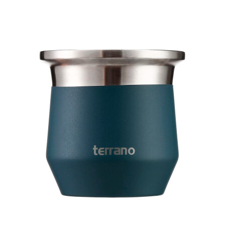 Mate Terrano Flap con Tapa Acero Inoxidable AZUL-OSCURO