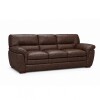 Sillon Livintus 3 Cuerpos Cuero Natural Cafe