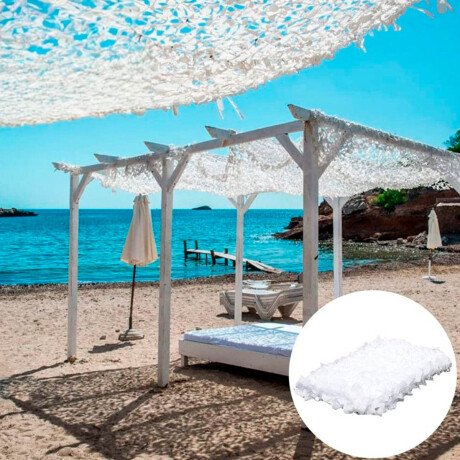 Red Malla Sombra 5x3m Toldo UV Decoración Camuflada Blanco