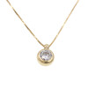 Colgante de oro 18k. con virola y circonia Colgante de oro 18k. con virola y circonia