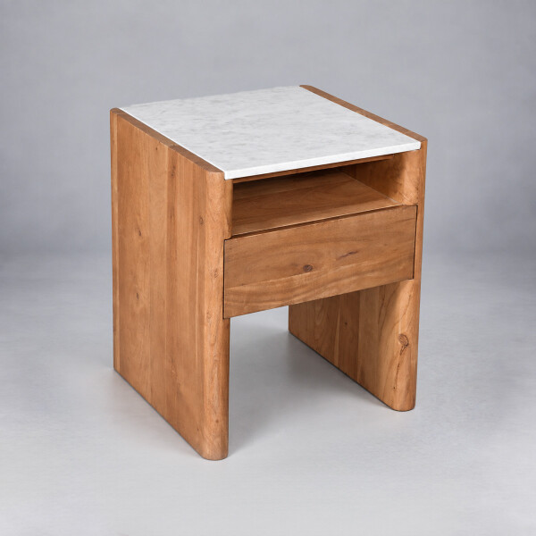 MESA DE NOCHE SQUARE Acacia - UNICO