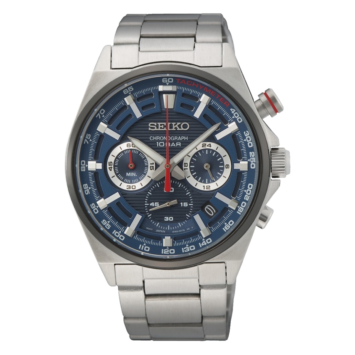 Reloj Seiko SSB407P1 para hombre con correa de acero - Azul 