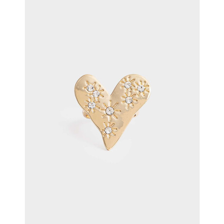 Anillo De Corazón Dorado