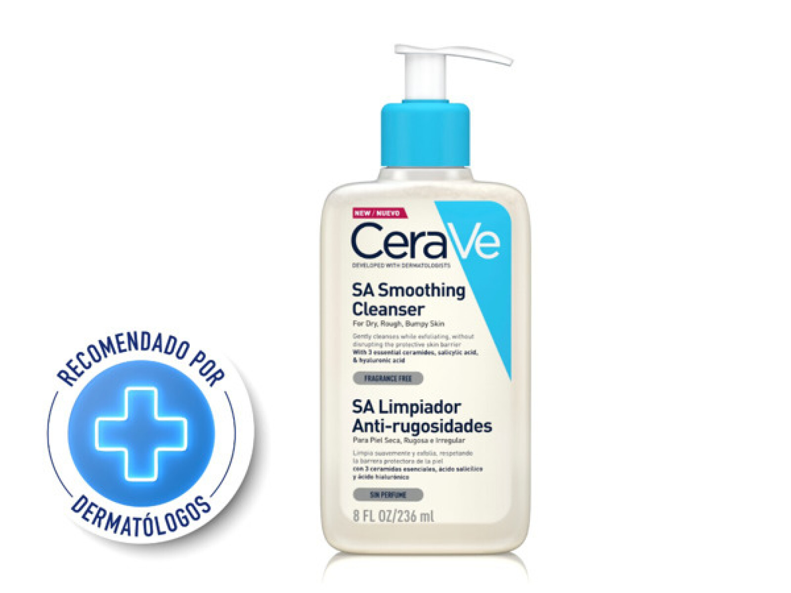 CeraVe Limpiador Anti-Rugosidades 236ml – Suave y Hidratante para Piel Sensible