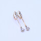 Caravanas oro 18k antiguas con brillantes y diamantes. Caravanas oro 18k antiguas con brillantes y diamantes.