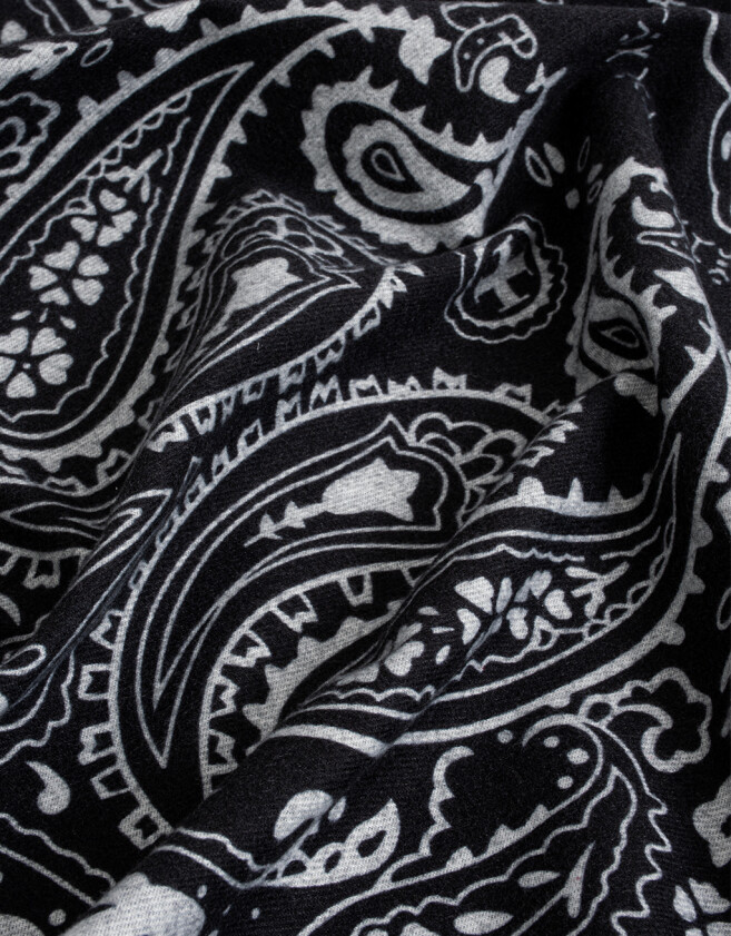 Pañuelos Raso Boho Pañuelo Paisley Negro - Negro