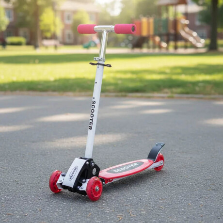 Monopatín Tripatin Aluminio Plegable Regulable Scooter Rosa