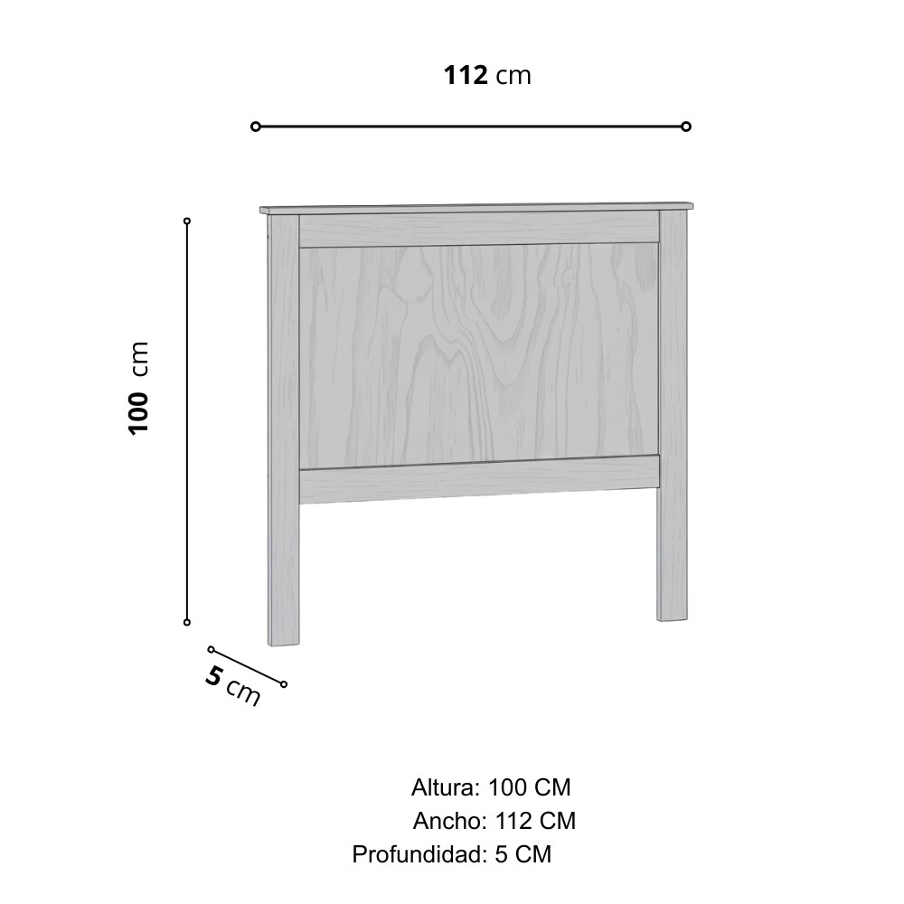 RESPALDO 1 PLAZAS CABECERA EN MADERA MACIZA RESPALDO 1 PLAZAS CABECERA EN MADERA MACIZA