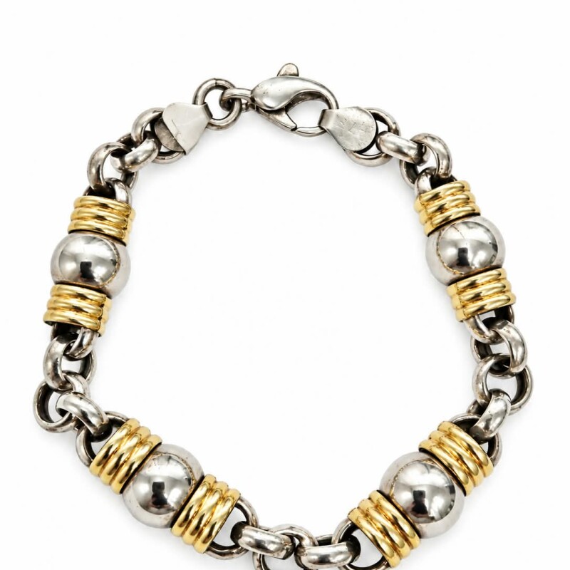 Pulsera plata y oro Pulsera plata y oro