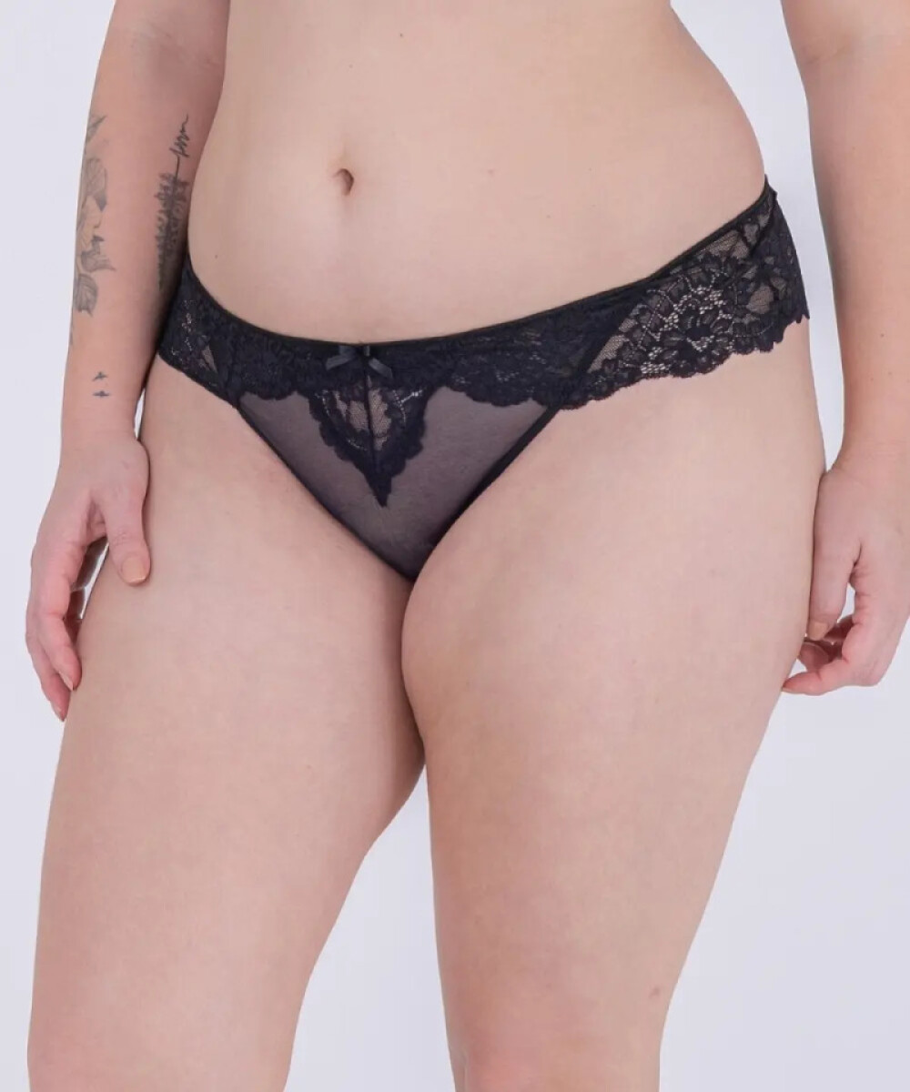 P22500-colaless punt & tul - Negro 