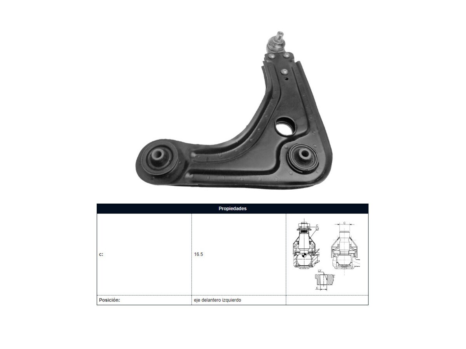 Parilla De Suspension Delantera Ford Ka 96-07 Izq 