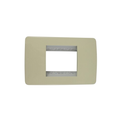 PLACA CON BASTIDOR 1 MODULO DOBLE MARFIL SLIM PLACA CON BASTIDOR 1 MODULO DOBLE MARFIL SLIM