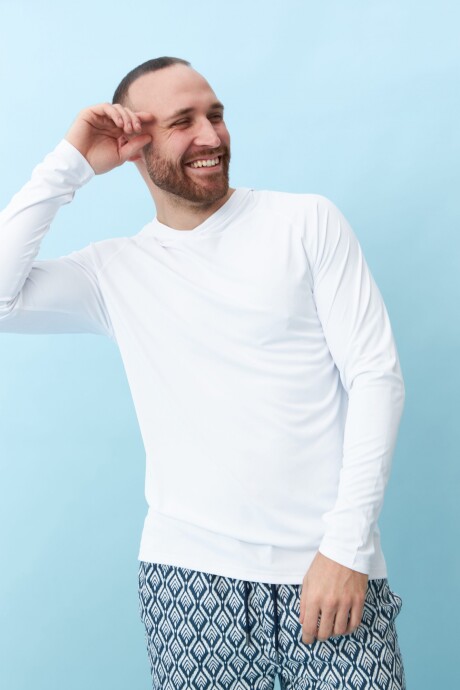 Remera UV con capucha Blanco