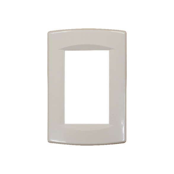 Plaqueta 3 mód. con soporte+bastidor blanche Sica SK3412