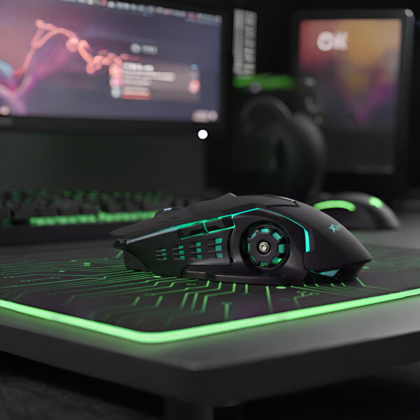 Mouse Gamer Inalámbrico Xtrike Me GW-601 RGB 3200 DPI Color Negro