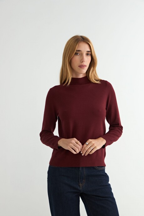 POLERA LILY BORDO