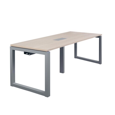 MESA DE REUNIÓN MADERA-Y-METAL GRIS WORK