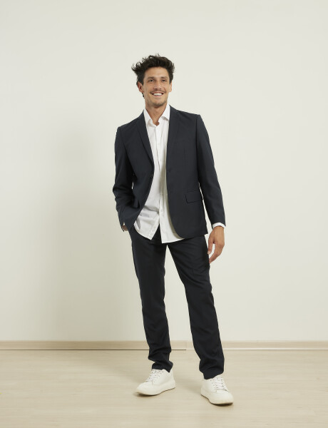 Traje Slim Fit Harrington Label Azul Oscuro