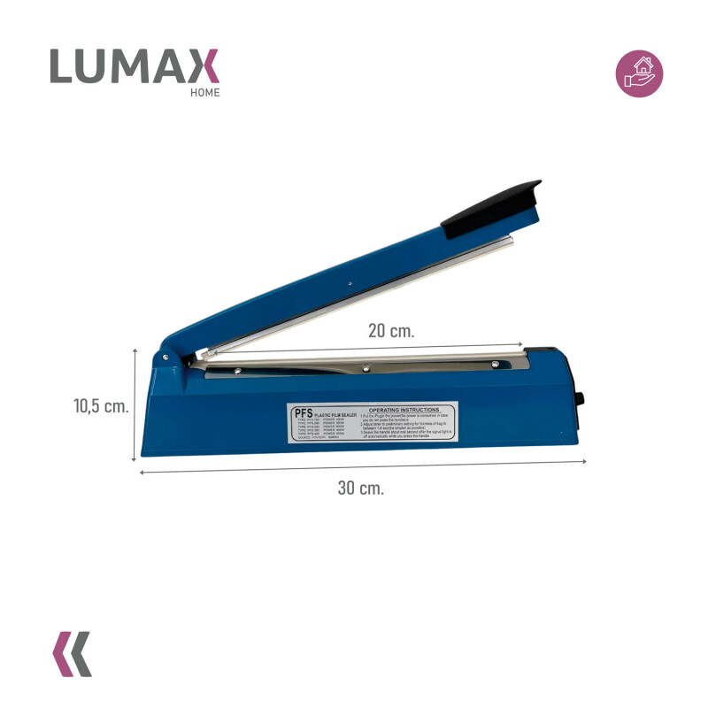 Selladora De Bolsa Lumax 20cm + Repuesto Selladora De Bolsa Lumax 20cm + Repuesto