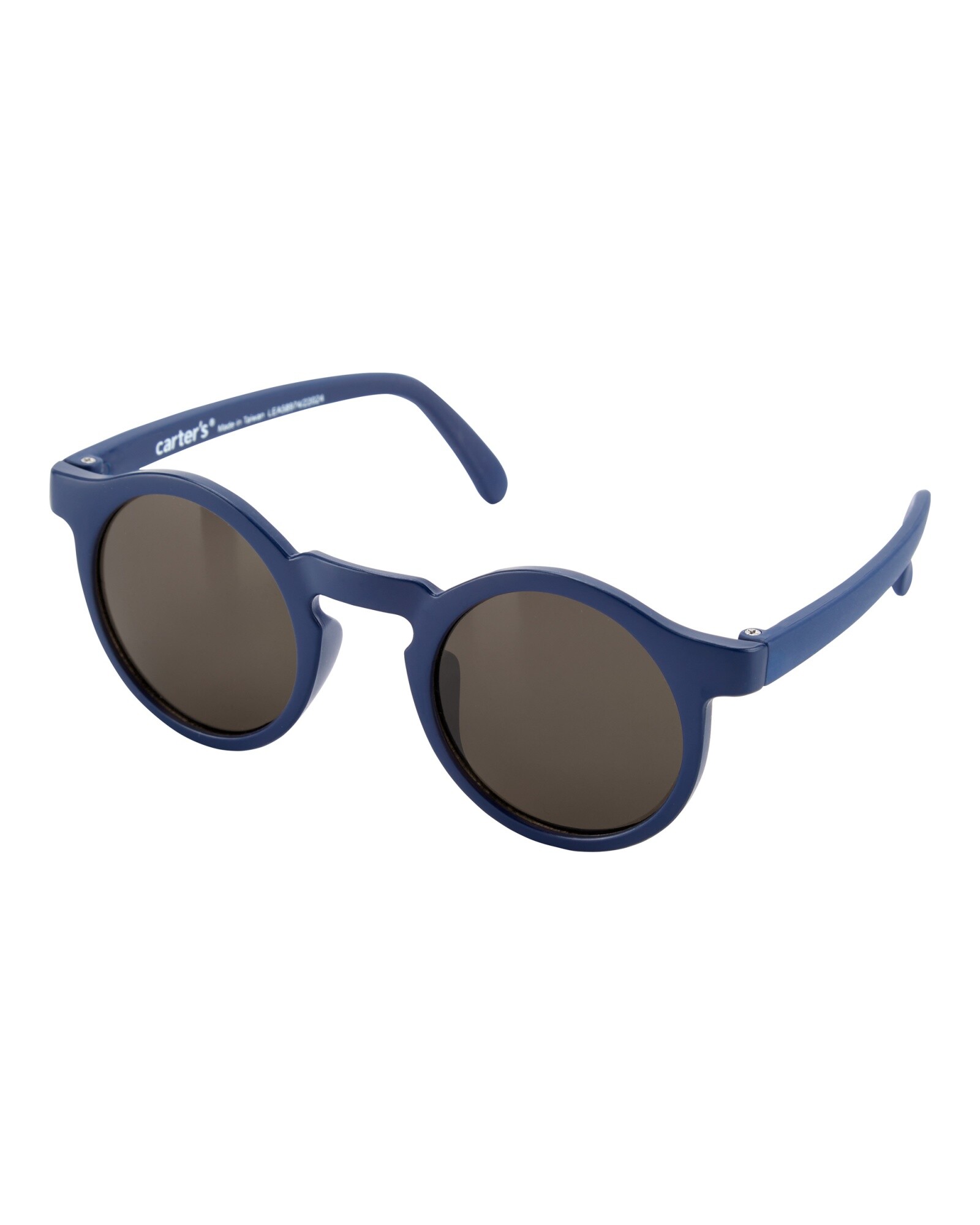 Lentes de sol redondos, protección 100% UVA-UVB, azules Sin color