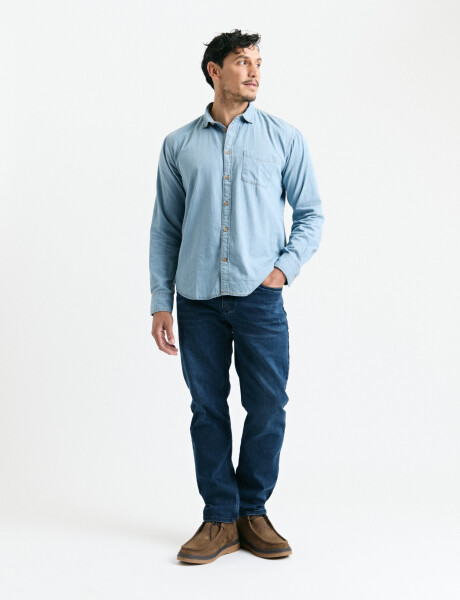012468 CAMISA TIPO JEAN HARRY Celeste