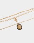 Collares Cortos Religioso Collar Con Cruz - Dorado
