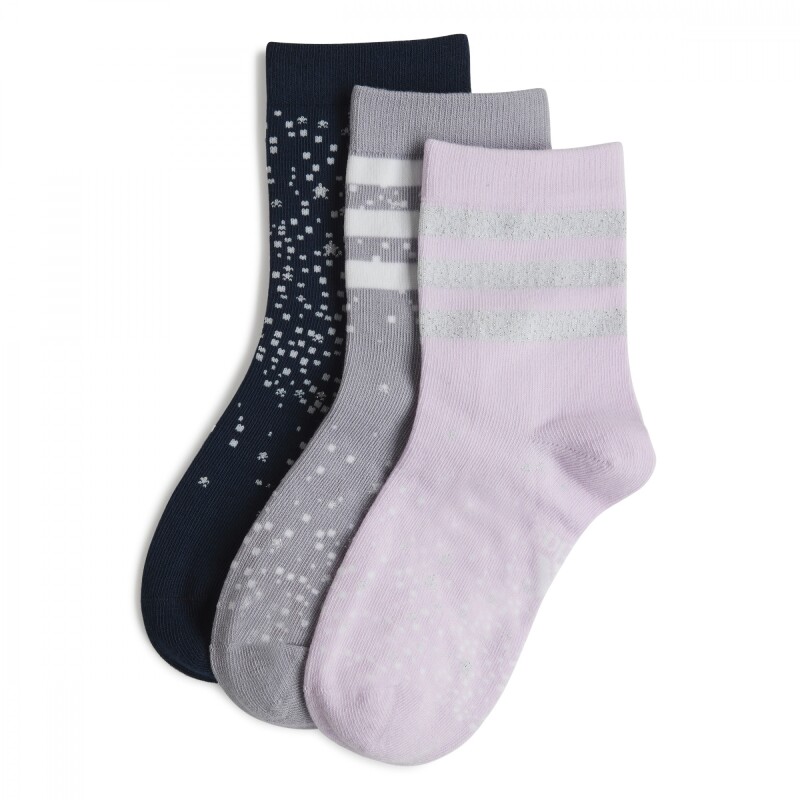 Medias Bubbles 3-Pack de Niños Morado