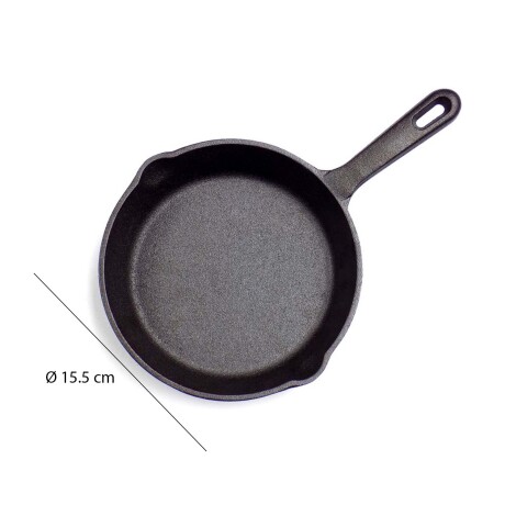 Provolonera Mini Sartén Hierro Ø15.5Cm Parrilla Fundir Queso Negro