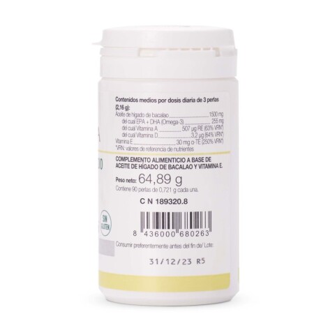 Aceite Hígado Bacalao 90 Perlas Ana María Lajusticia Aceite Hígado Bacalao 90 Perlas Ana María Lajusticia