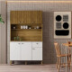 Cocina Style Freijó Supremo Ripado Kits Paraná 6 Puertas Cocina Style Freijó Supremo Ripado Kits Paraná 6 Puertas