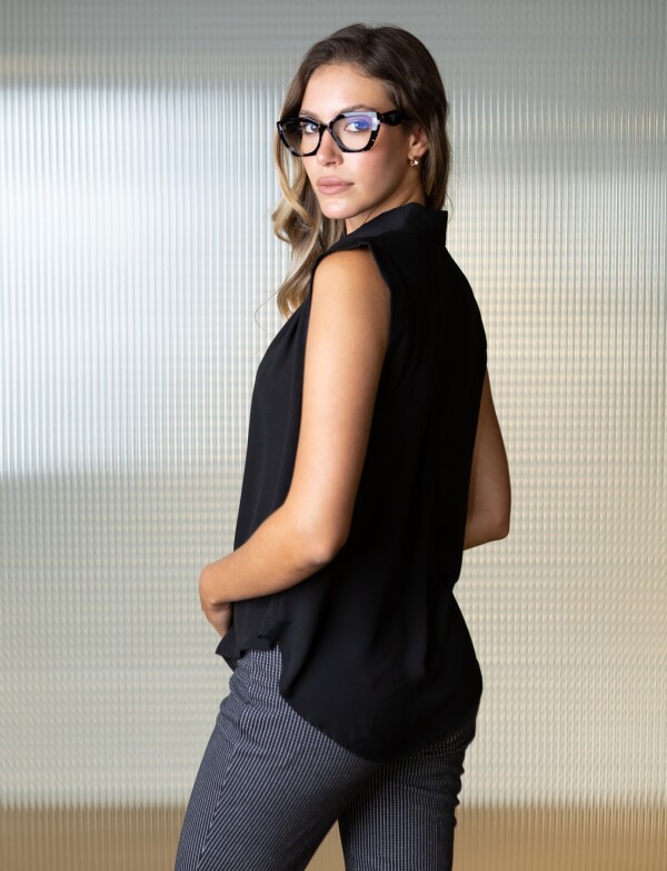 Blusa Botones NEGRO