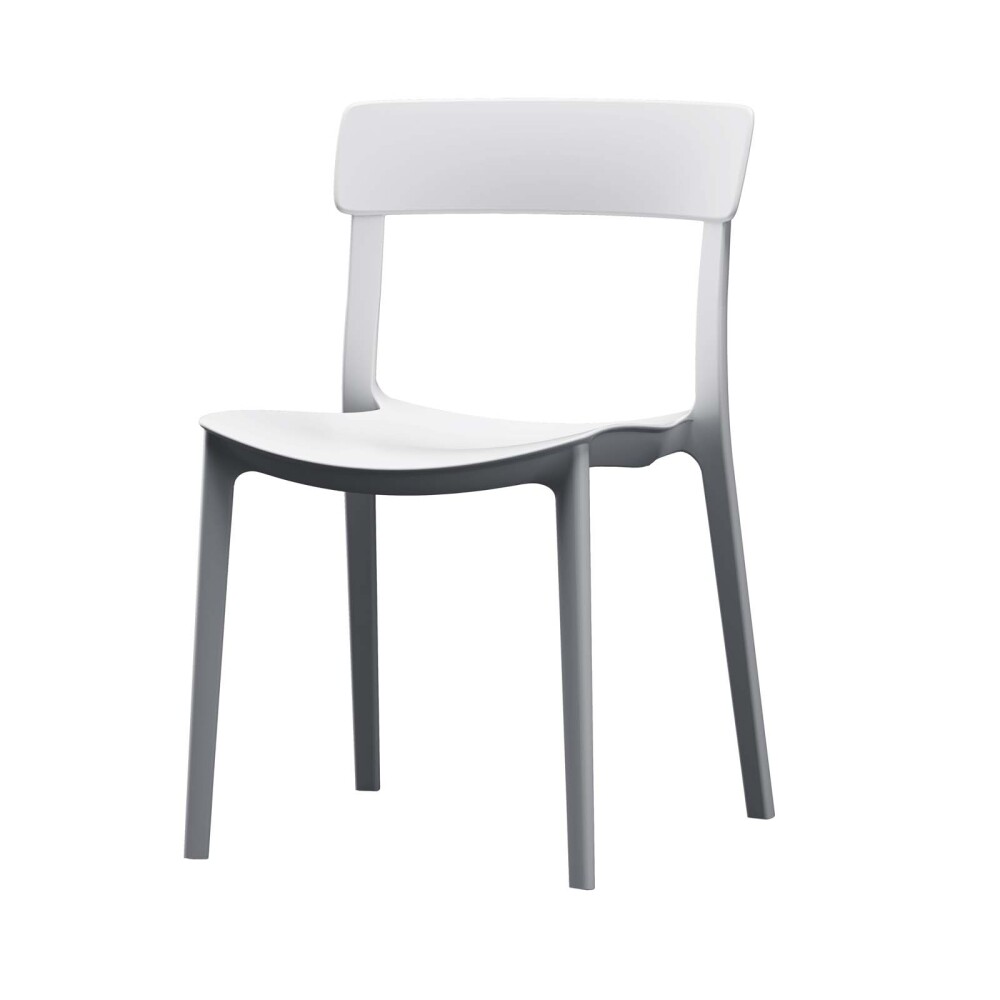SILLA COMEDOR POLIPROPILENO BLANCO EXT PALMA