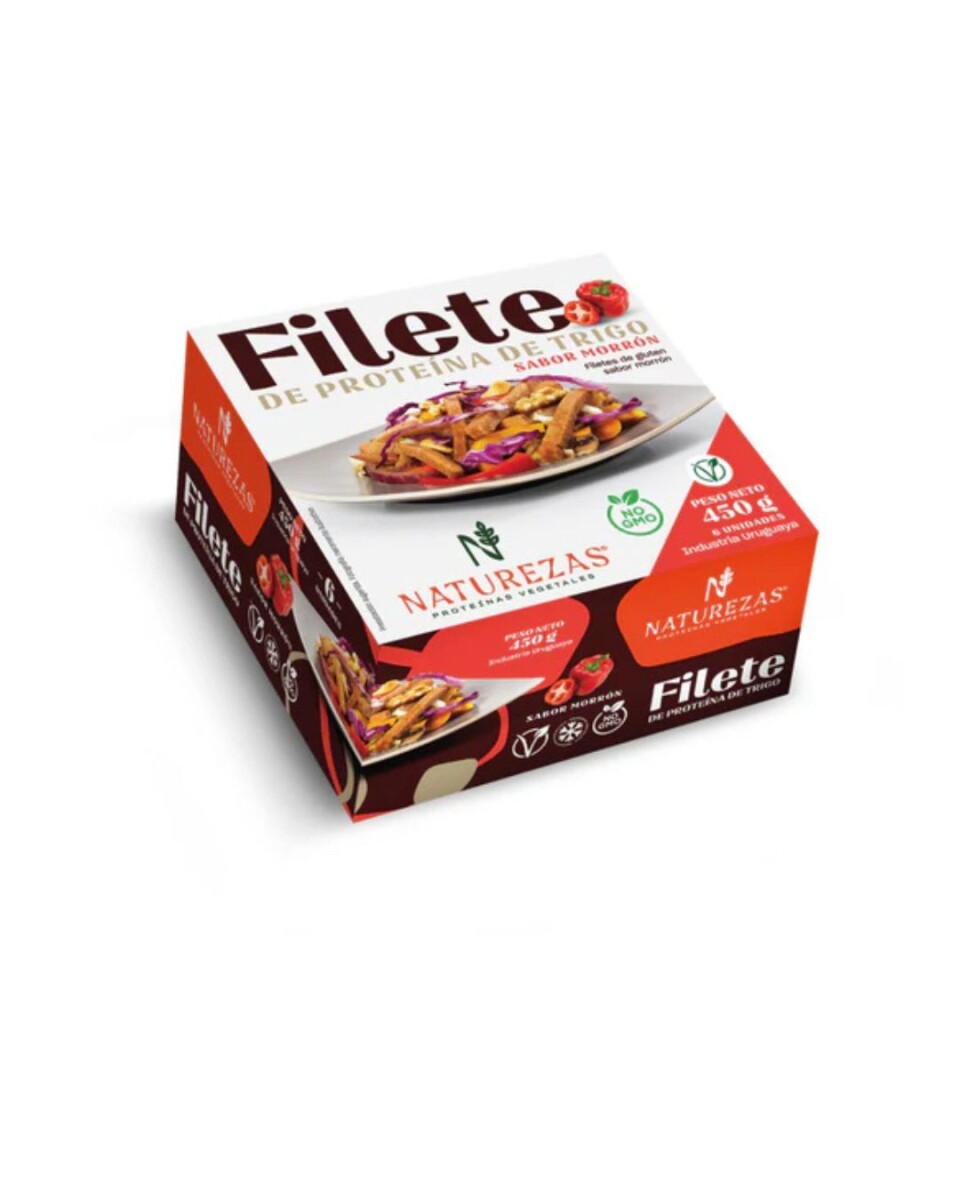 FILETE DE PROTEINA DE TRIGO SABOR MORRON 450GRS 