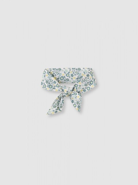 Fular Con Estampado Gris