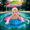 Flotador bebe pañal con techo sombrilla incorporada Flotador bebe pañal con techo sombrilla incorporada