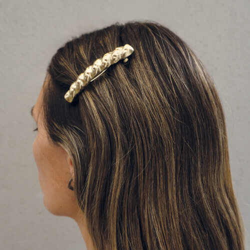 EUGENIE BROCHE TRENZADO DORADO 8CM EUGENIE BROCHE TRENZADO DORADO 8CM