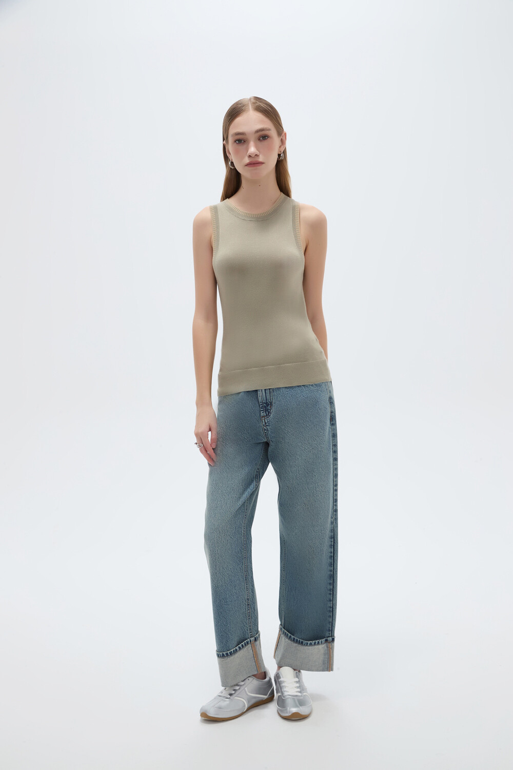 Musculosa Sigo Verde Grisaceo