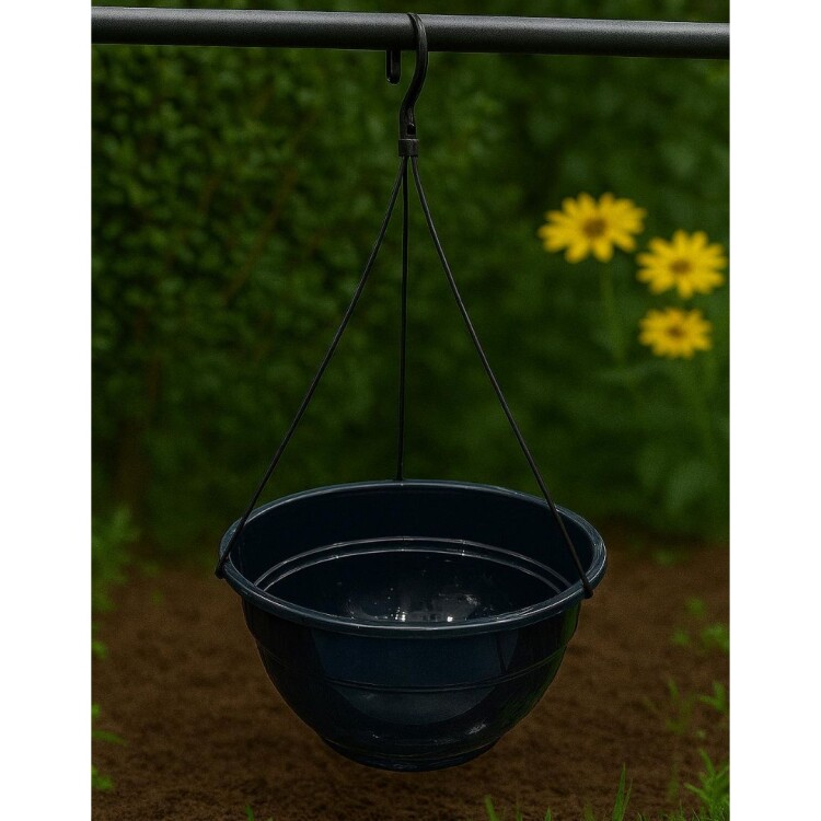 MACETA COLGANTE 24CM NEGRA MACETA COLGANTE 24CM NEGRA