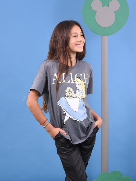 REMERA ALICE GRIS OSCURO