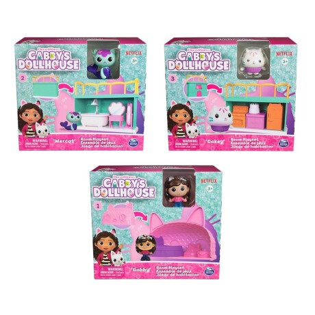 Playset Cuartos Gabby Dollhouse Habitaciones Apilables MER-CAT