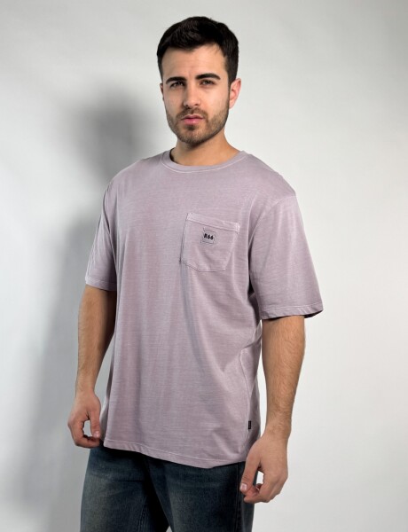 Remera oversize con bolsillo Gino Morado