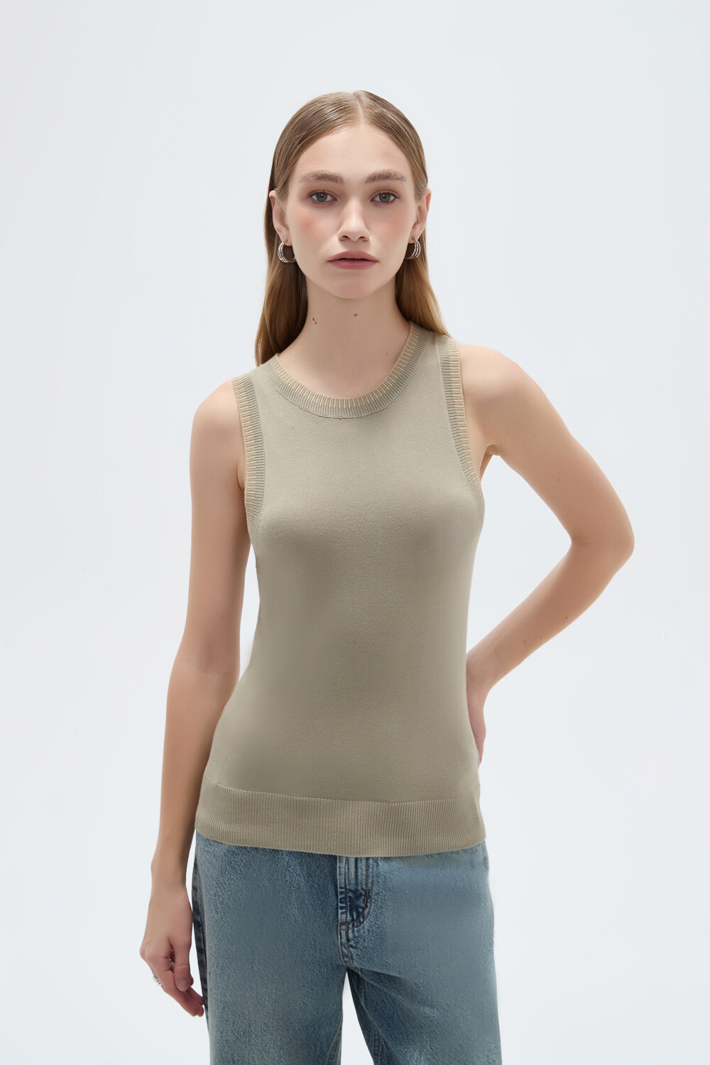 Musculosa Sigo Verde Grisaceo