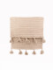 ALFOMBRA ALGODÓN BORLAS BEIGE