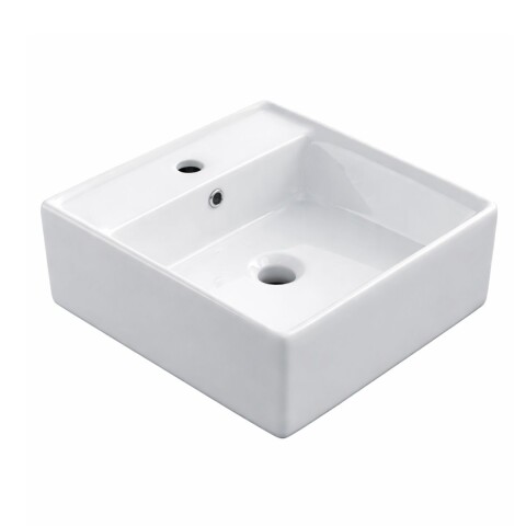 Bacha de apoyo cuadrada 38 cm c/mesa Blanco Brillante Dmc Bacha De Apoyo Cuadrada 38 Cm C/mesa Blanco Brillante Dmc