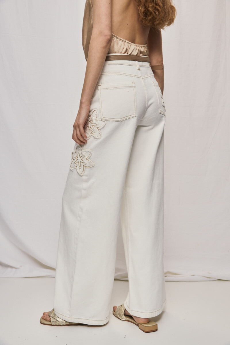PANTALÓN FLORALA Blanco