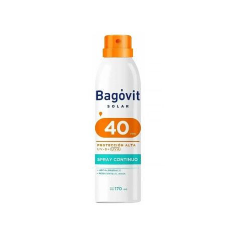Protector Solar Bagovit Solar Fps40 Spray Continuo 170ml Protector Solar Bagovit Solar Fps40 Spray Continuo 170ml