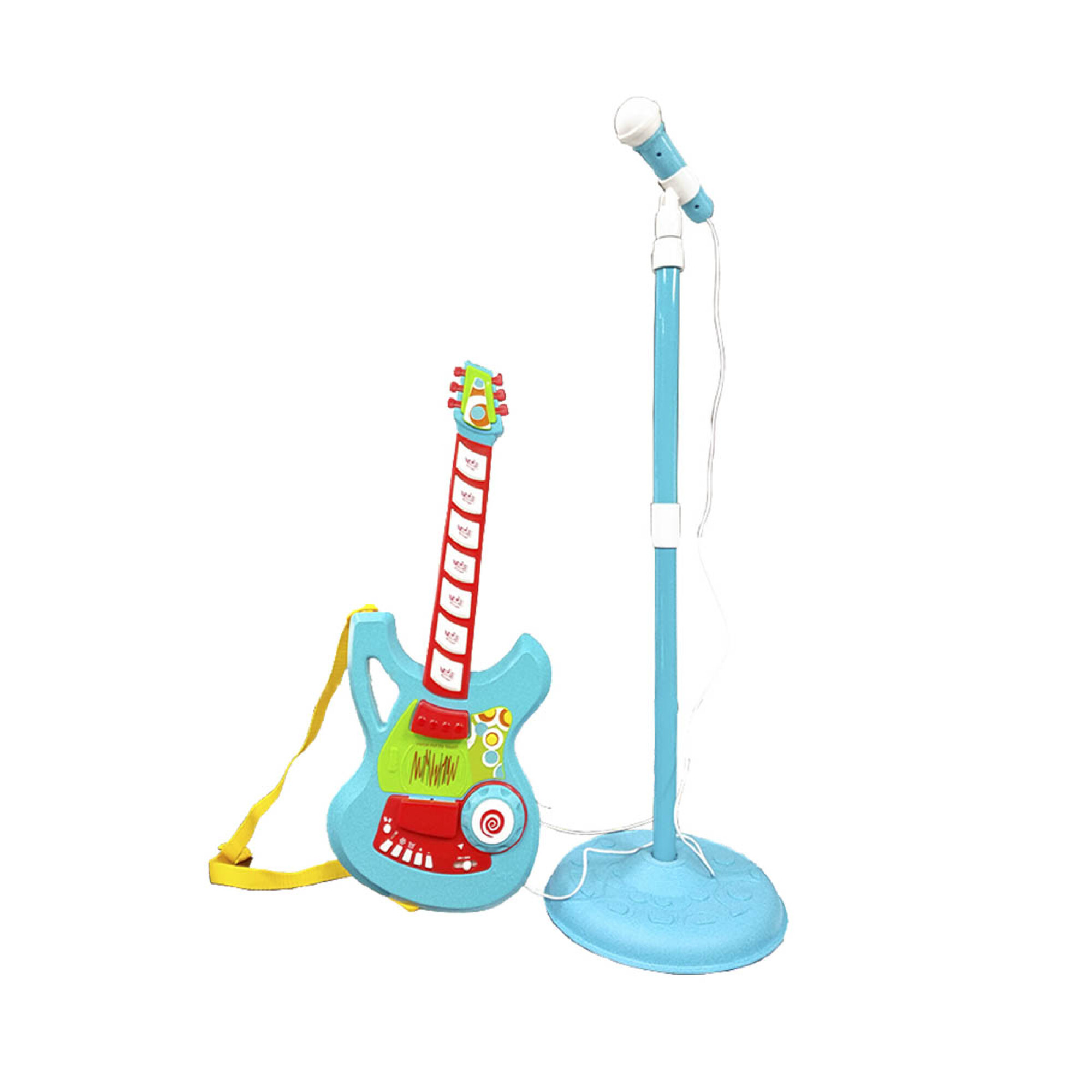 Guitarra Electrica Con Microfono Para Ninos Y Ninas Celeste El Rey del entretenimiento