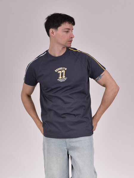 REMERA DRAKE GRIS OSCURO