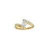 Anillo Cruzado Solitario -Oro bajo-Piedra Zirconia-AN8239 conpiedra